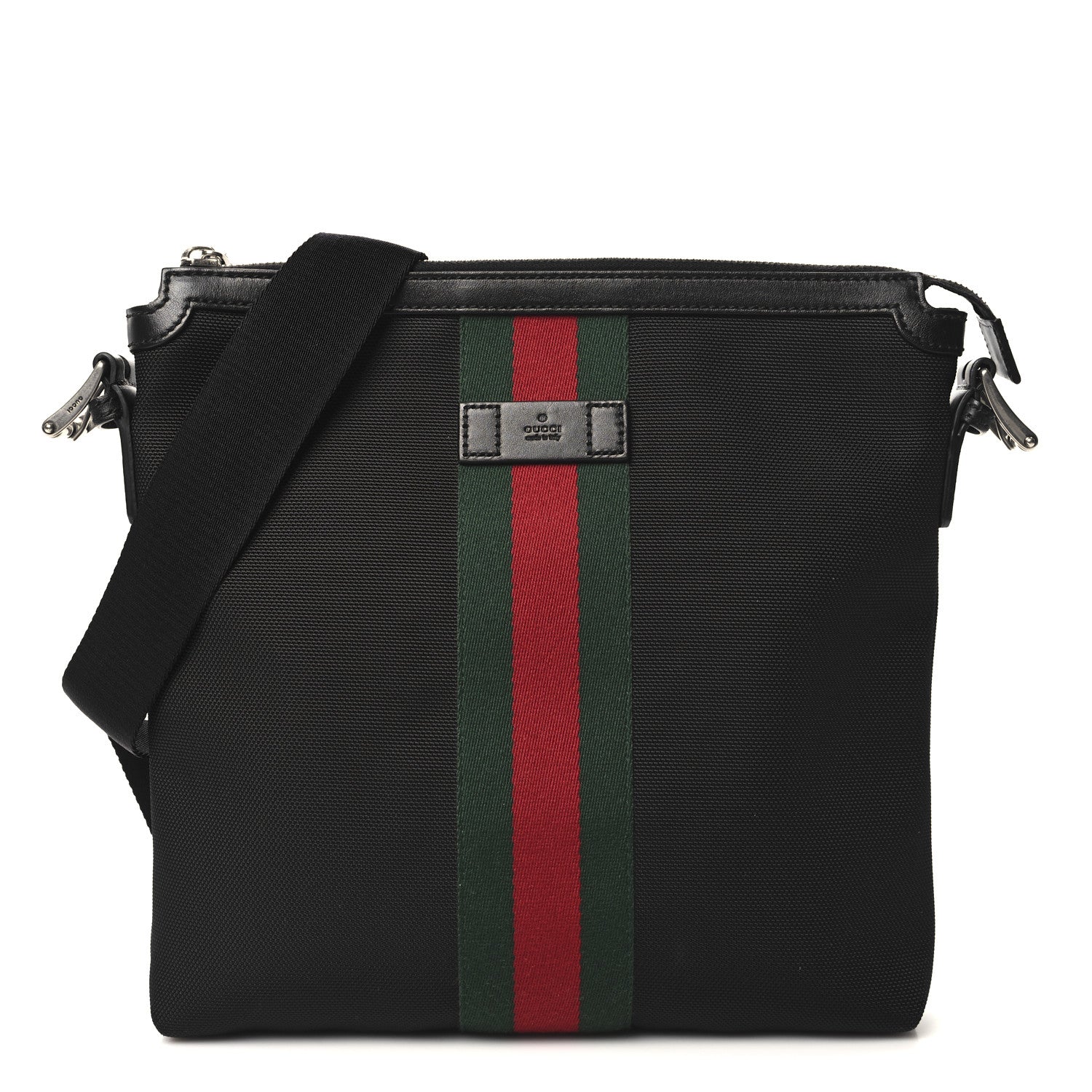 Gucci Techno Canvas Web Messenger Bag Black 1 of 10