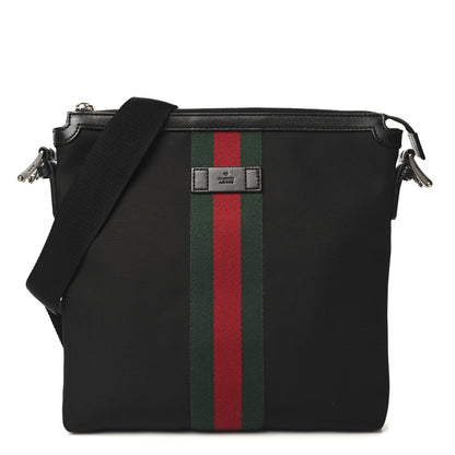 Gucci Techno Canvas Web Messenger Bag Black 1 of 10