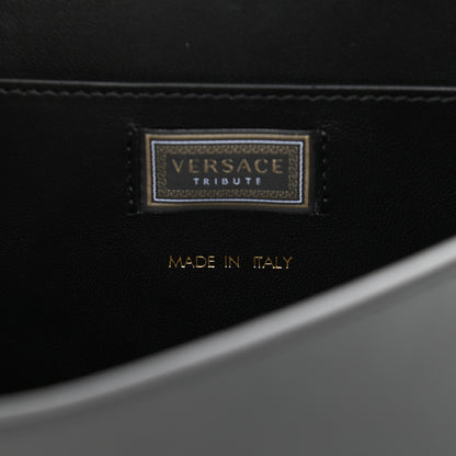 Versace Nappa Whipstitch Icon Western Chain Shoulder Bag Black 7 of 10
