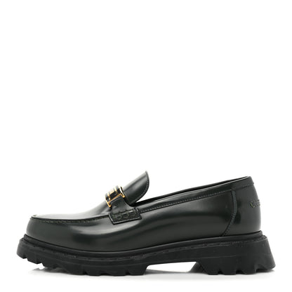 Christian Dior Brushed Calfskin Dior Code Lug Sole 15mm Loafers 38 Green 1 of 13