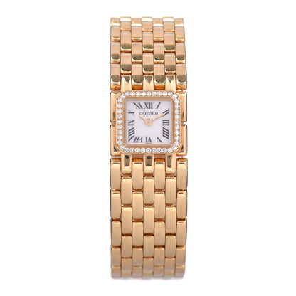 Cartier 18K Yellow Gold Diamond Mother of Pearl 21mm Panthere Ruban Quartz Watch 1 of 5