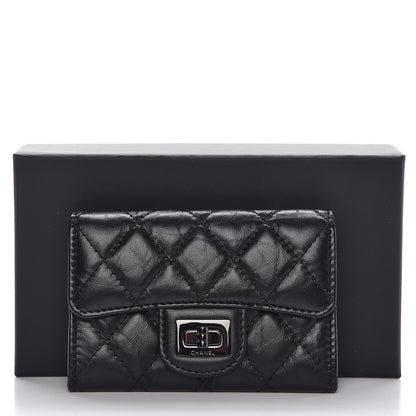 Chanel Aged Calfskin Quilted Reissue Flap Card Holder So Black 10 of 18
