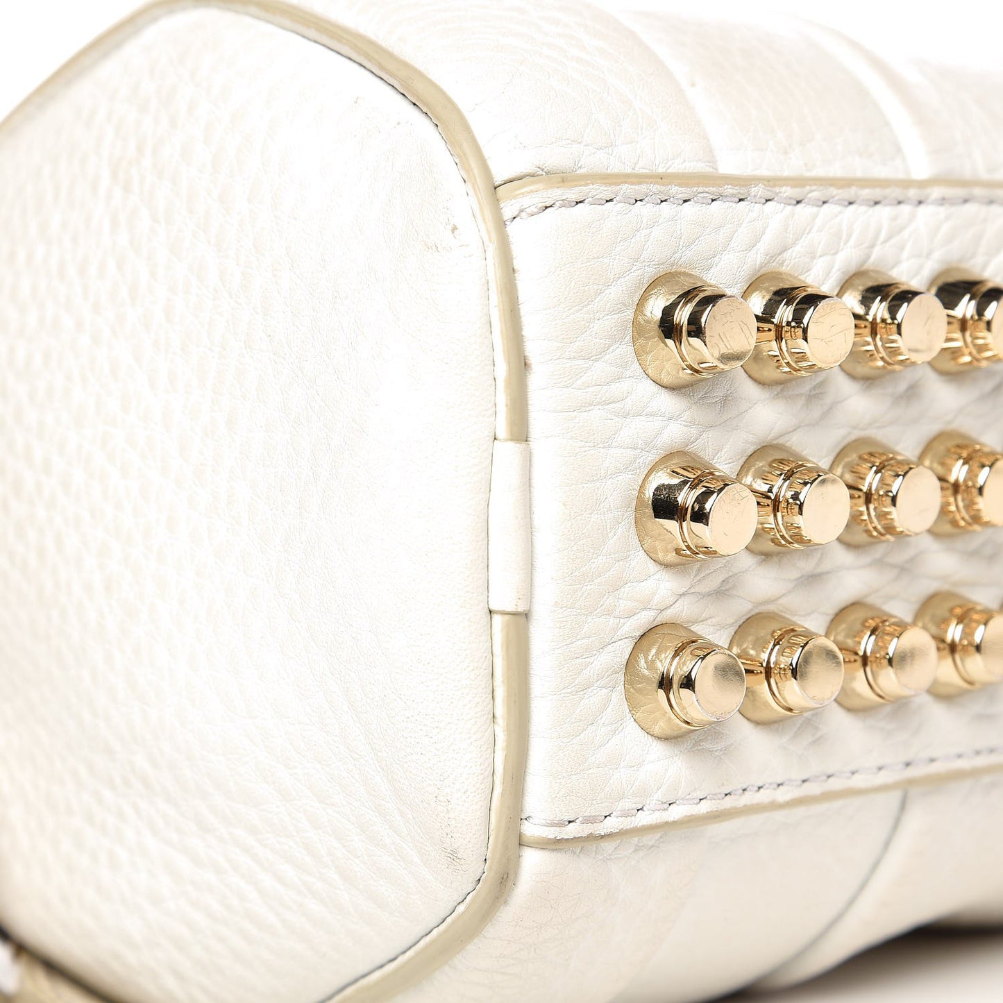 Pebbled Lambskin Mini Rockie White Gold Hardware