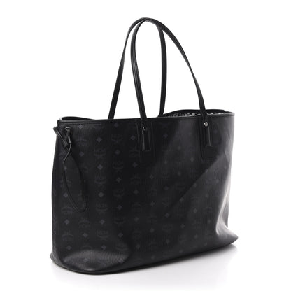 MCM Visetos Large Liz Reversible Shopper Tote Black 4 of 16