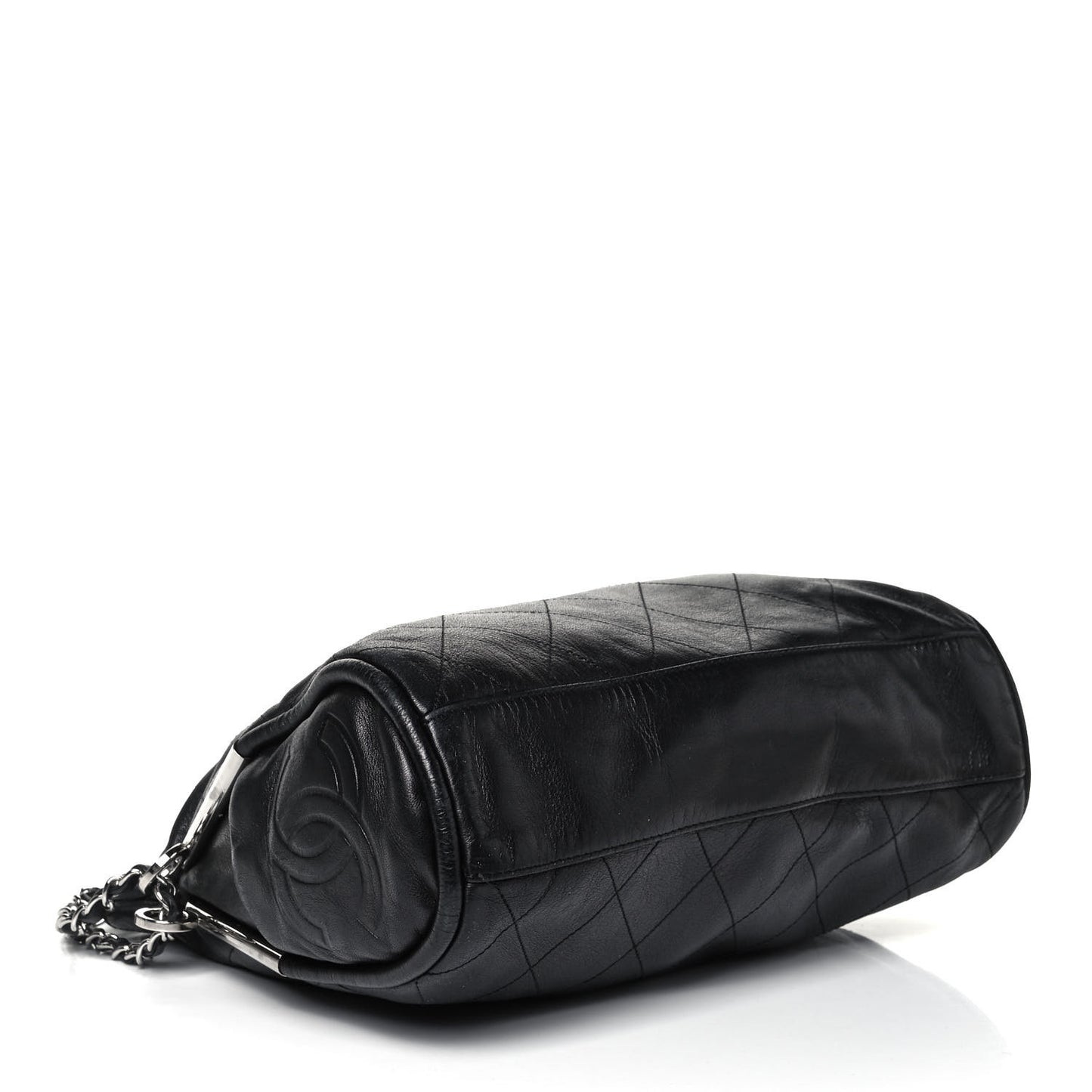 Lambskin Stitched Medium Ultimate Soft Tote Black