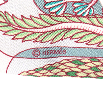 Hermes Silk Exposition Universelle Twilly Rose Poudre Vert 3 of 4