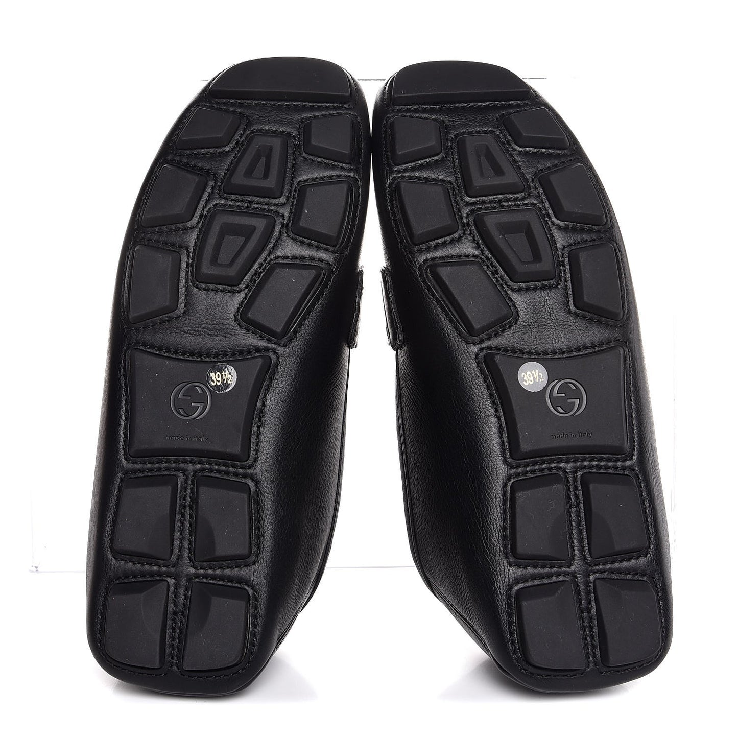 Calfskin Noel Web Driver Loafers 39.5 Black