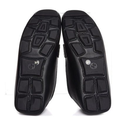 Gucci Calfskin Noel Web Driver Loafers 39.5 Black 5 of 9