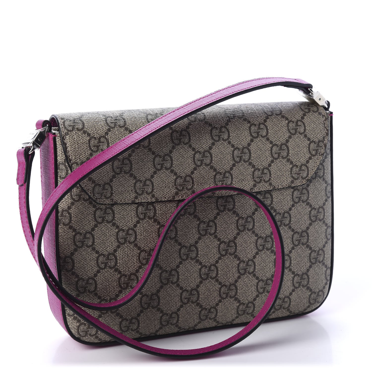 Gucci GG Supreme Monogram Childrens Animal Face Messenger Bag Beige Ebony 2 of 9