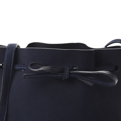 Mansur Gavriel Suede Mini Bucket Bag Navy 10 of 10
