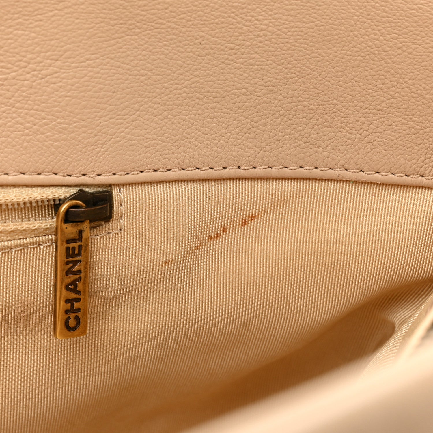 Chanel Calfskin Quilted Large CC Crown Tote Beige 13 of 18