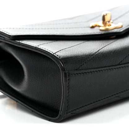 Chanel Calfskin Chevron Stitched Coco Waist Bag Black 9 of 10