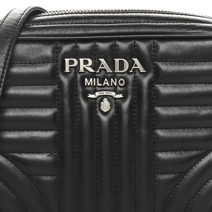 Prada Soft Calfskin Diagramme Camera Bag Black 7 of 9