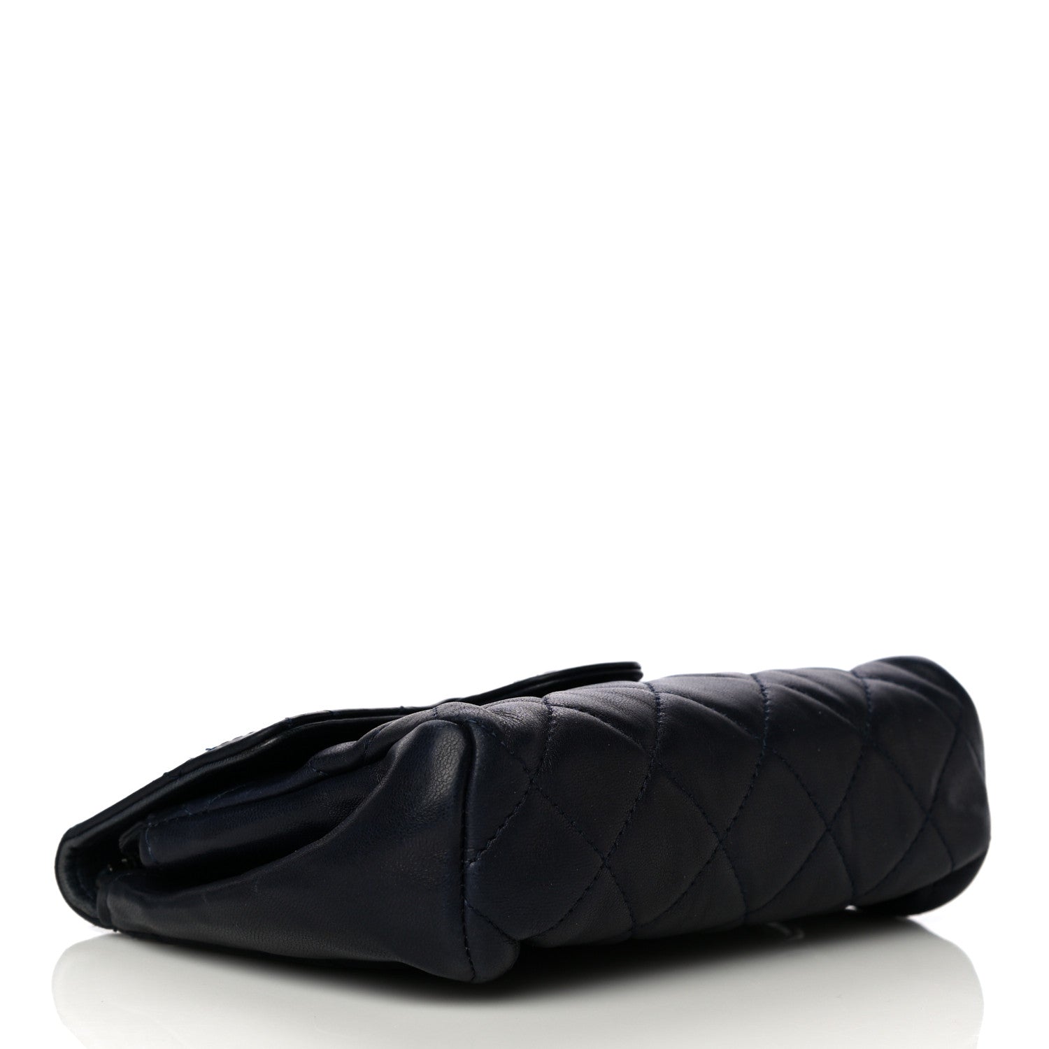 Chanel Lambskin Quilted Flap Cosmetic Case Blue 4 of 11