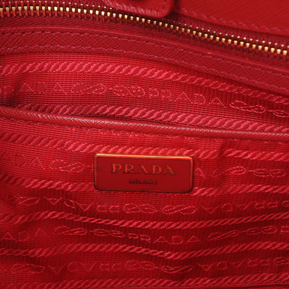 Prada Saffiano Lux Large Tote Fuoco 6 of 8