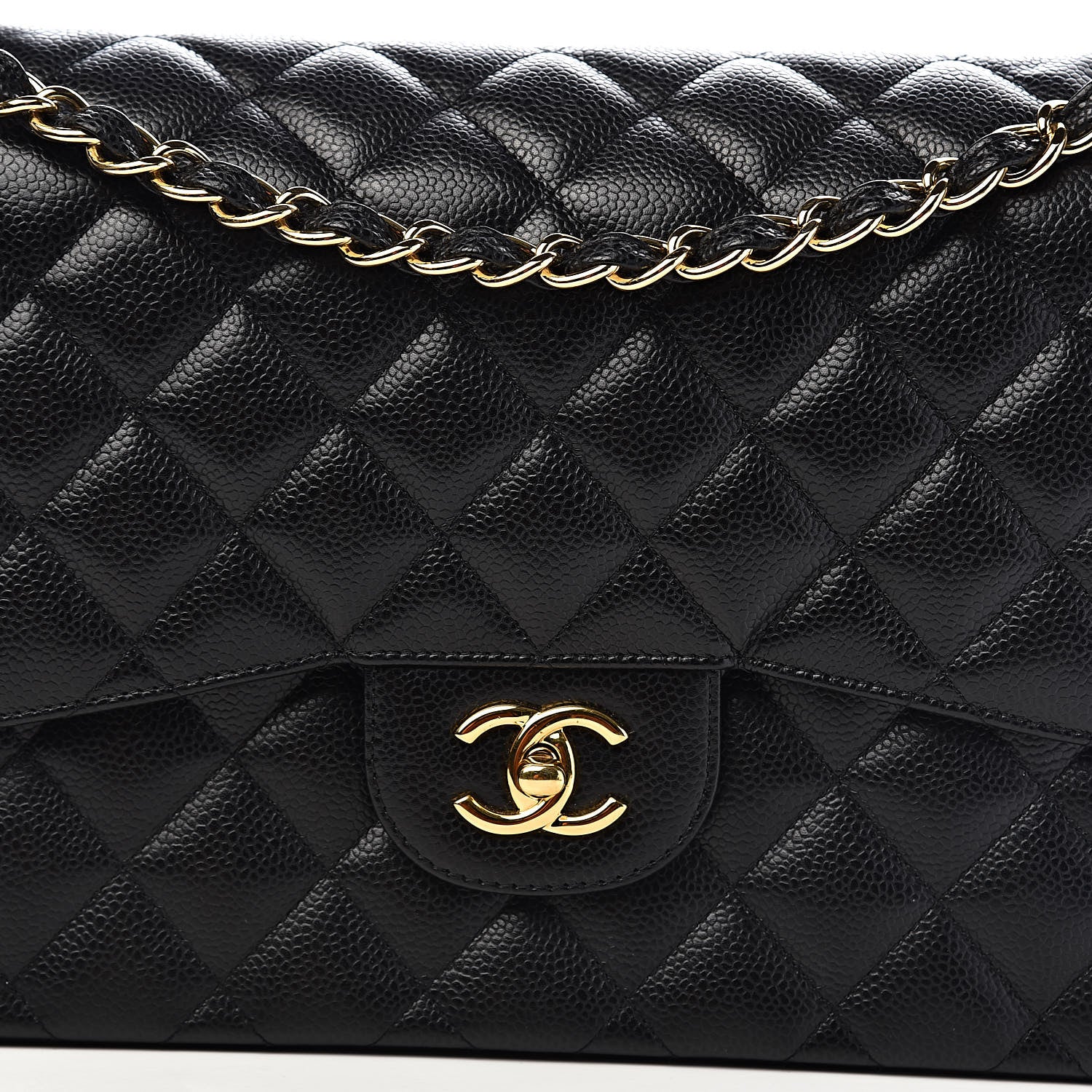 Chanel Caviar Quilted Jumbo Double Flap Black 10 of 11