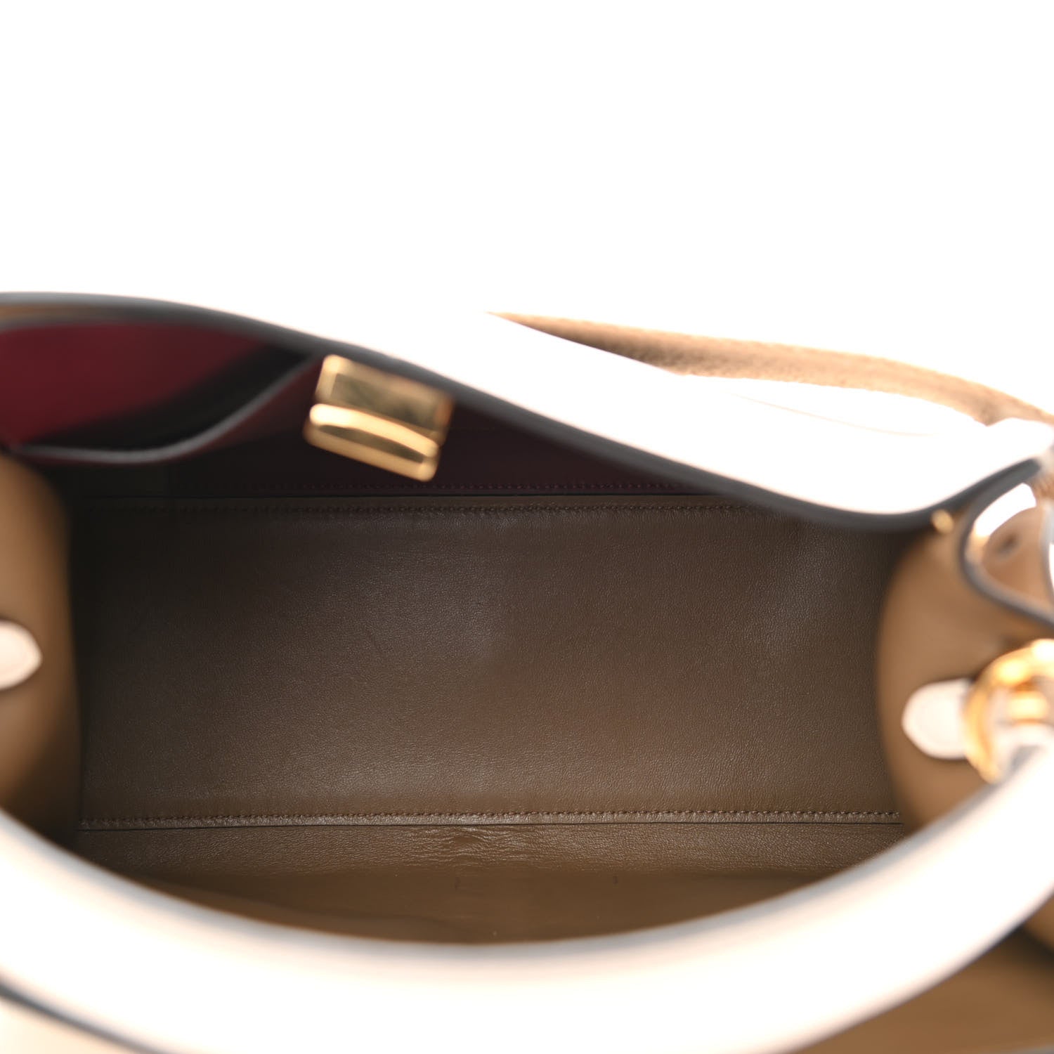 Fendi Vitello Seta Century Medium Peekaboo X-Lite Camelia Barolo 5 of 10