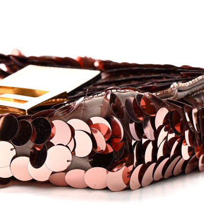 Fendi Satin Paillettes Catalan Mirror Mini Baguette 1997 Antico Rame 11 of 11