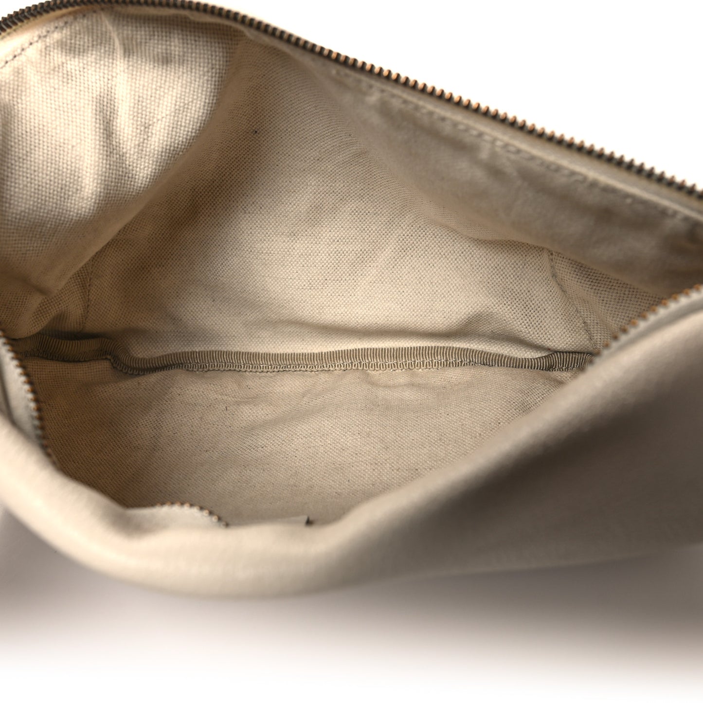 Grained Calfskin Logo Belt Bag White