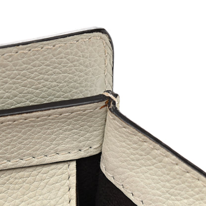 Celine Drummed Calfskin Micro Luggage Chalk 17 of 24