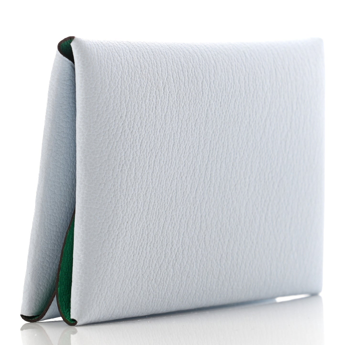 Chevre Mysore Verso Calvi Duo Card Case Bleu Brume Menthe