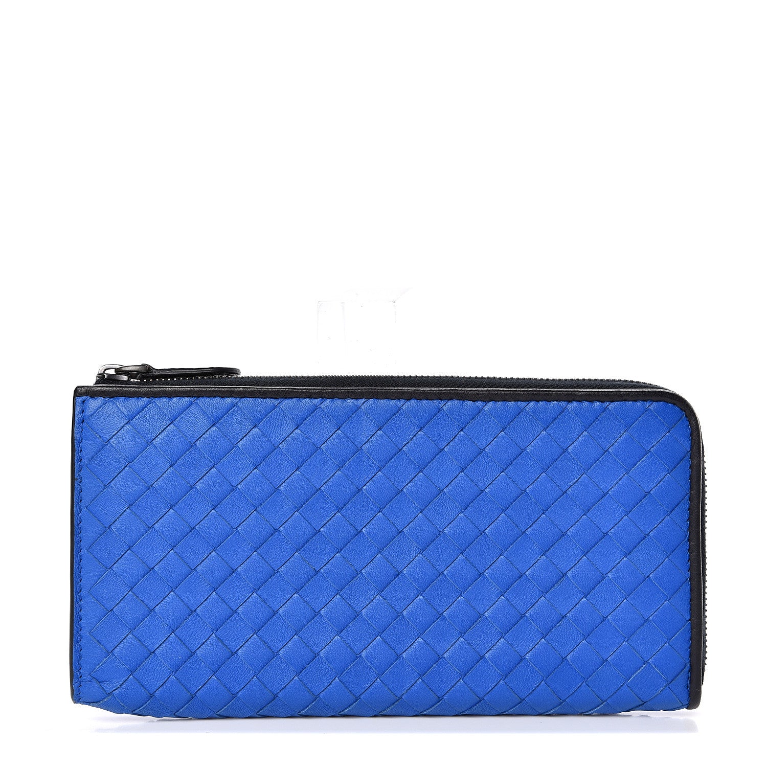 Bottega Veneta Nappa Intrecciato Zip Around Wallet Blue 1 of 7