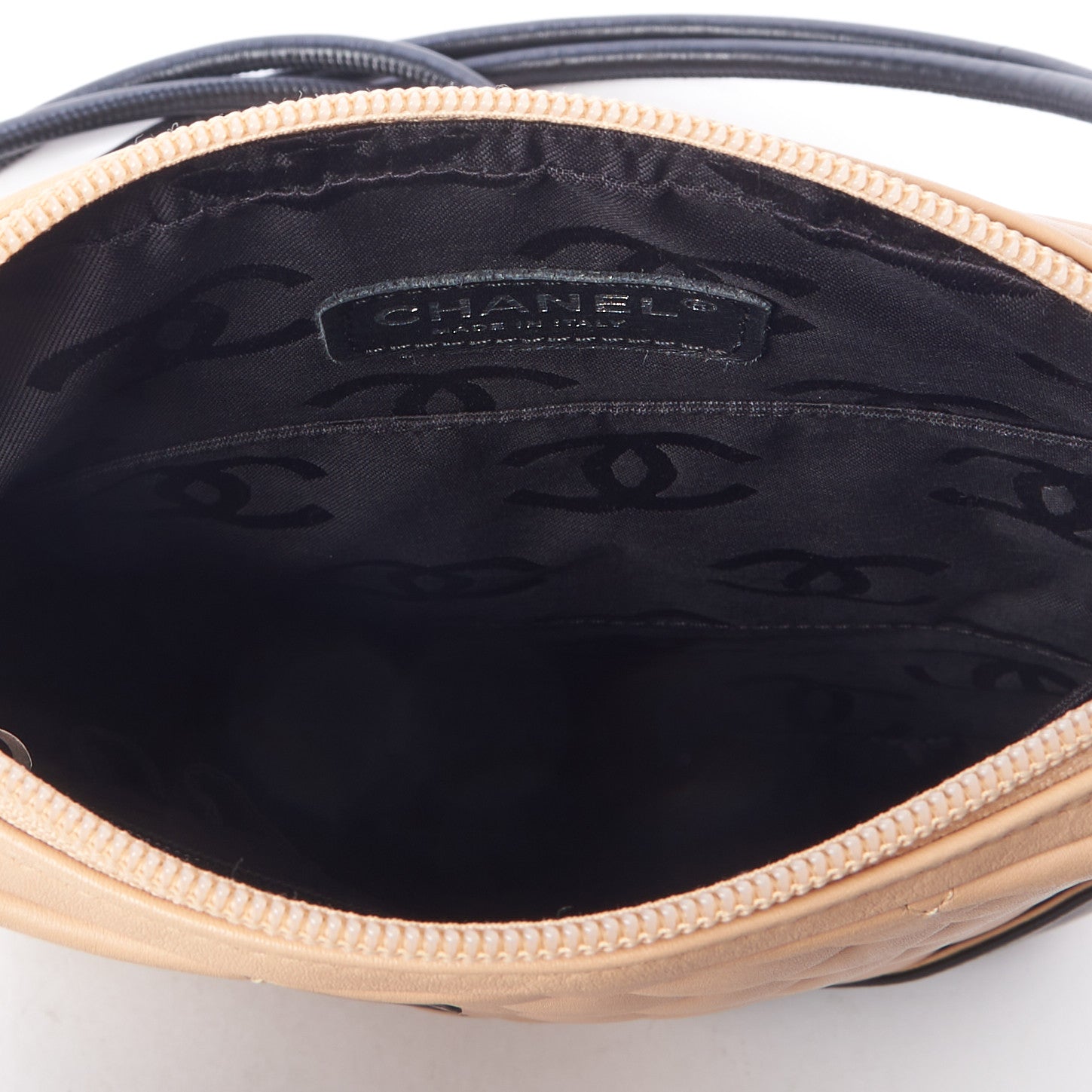 Chanel Calfskin Quilted Medium Cambon Messenger Beige Black 6 of 8