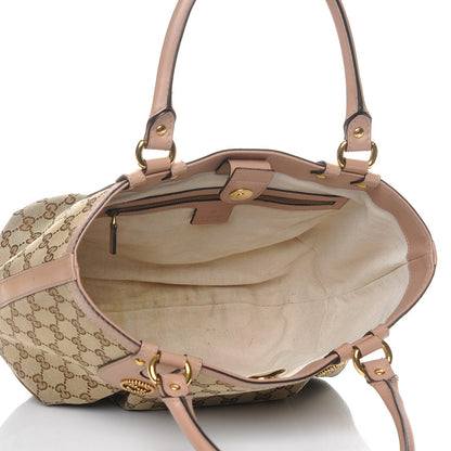 Gucci Monogram Medium Scarlett Studded Tote Pink 5 of 9