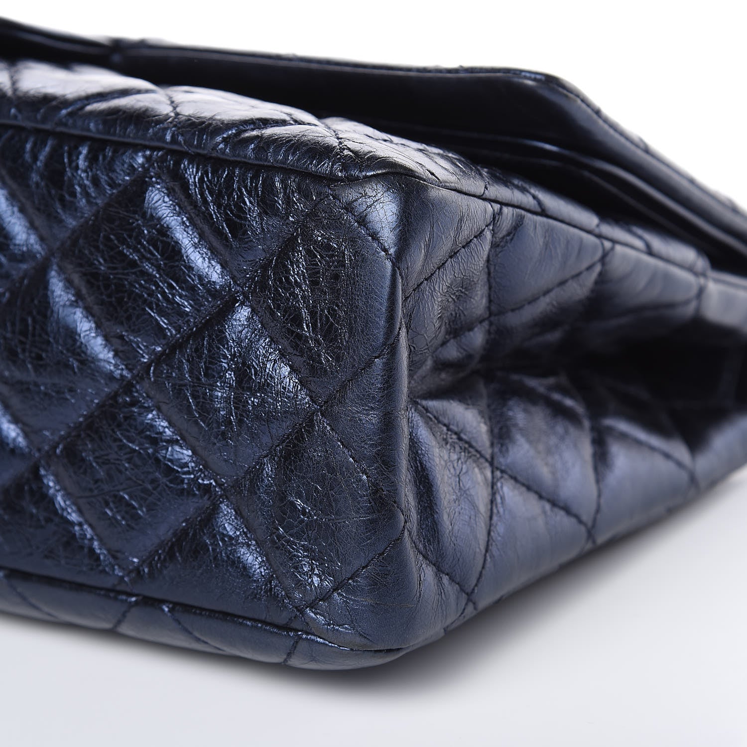 Chanel Metallic Aged Calfskin Quilted 2.55 Reissue 227 Flap Blue 11 of 12