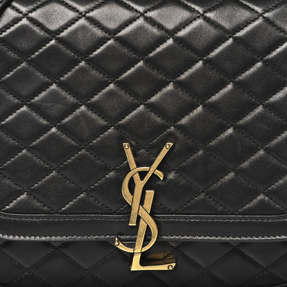 Saint Laurent Lambskin Quilted Monogram Medium Solferino Satchel Black 8 of 10