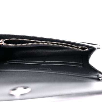 Christian Dior Metallic Patent Micro-Cannage Diorama Wallet on Chain Pouch Silver 5 of 12