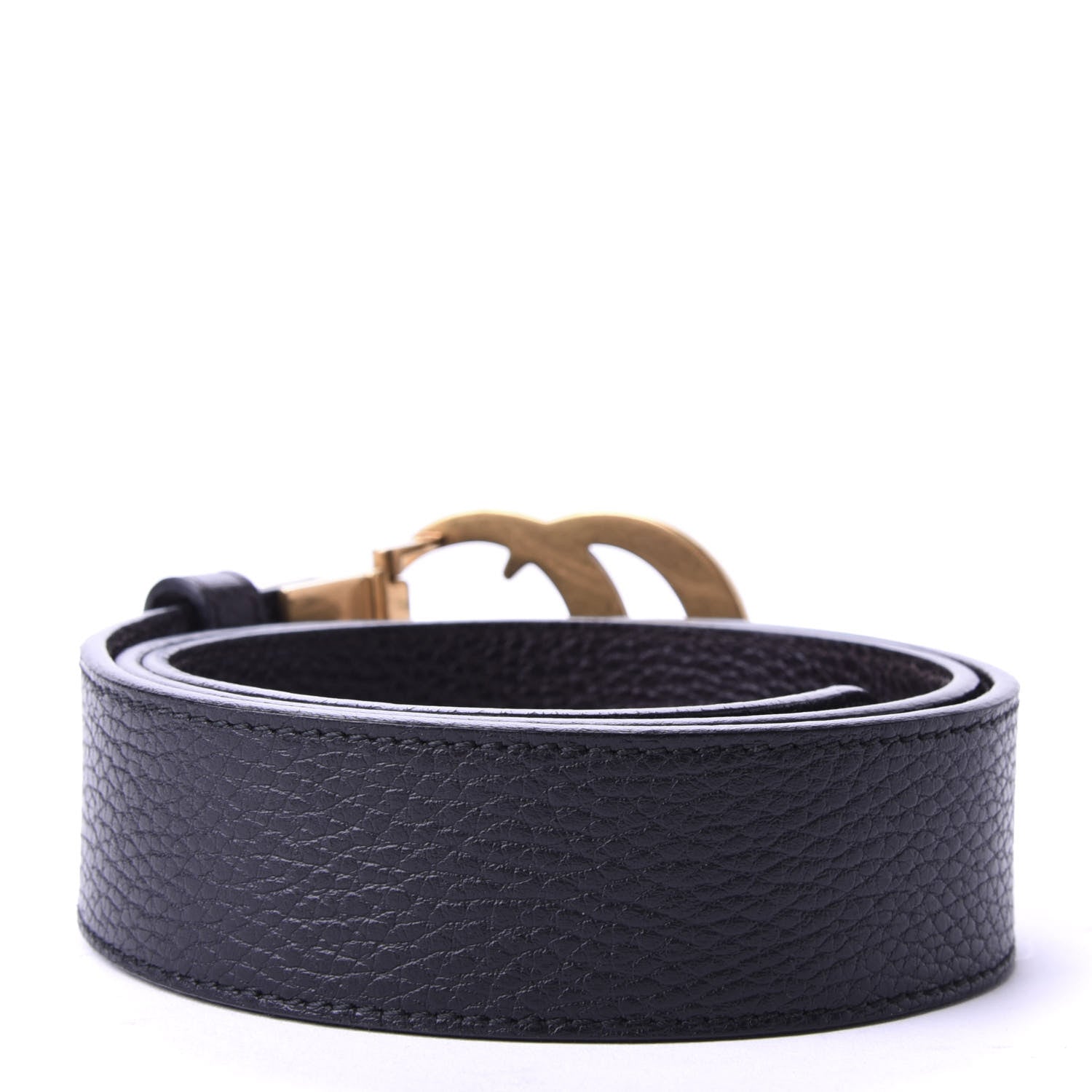 Gucci Calfskin Double G Reversible 37mm Belt 85 34 Black Cocoa 2 of 7