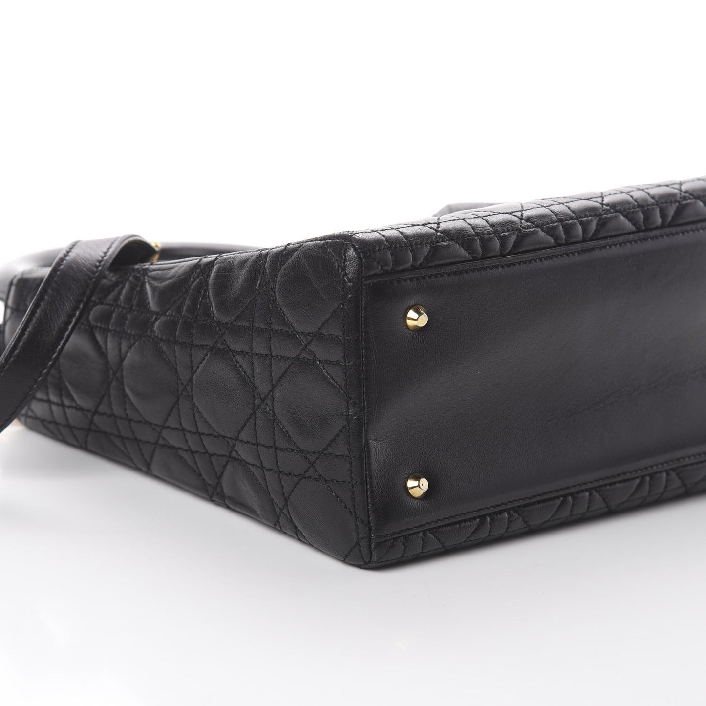 Lambskin Cannage Medium Lady Dior Black