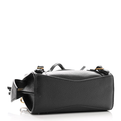 Balenciaga Grained Calfskin Neo Classic Gold Hardware Nano City Crossbody Black 4 of 10