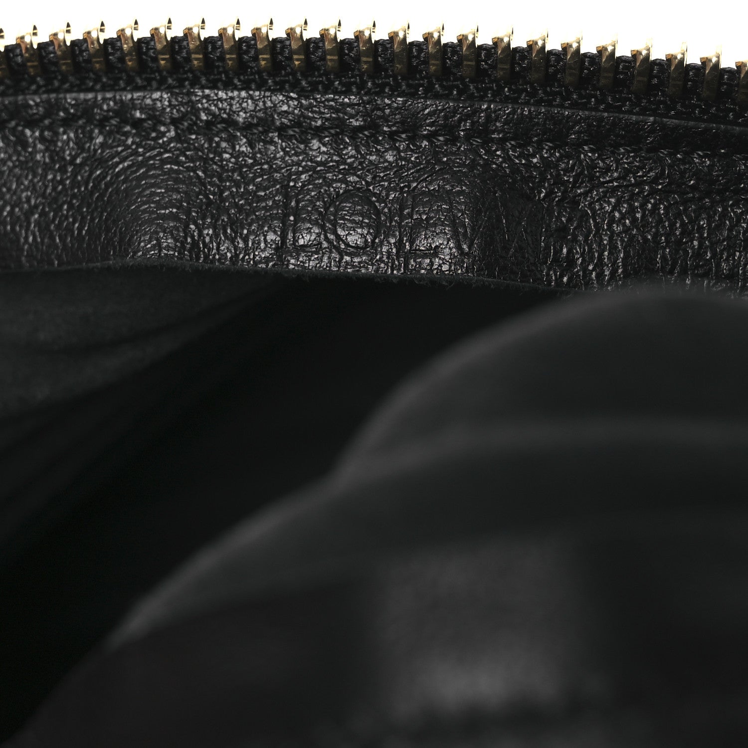 Loewe Lambskin Pleated Bracelet Pouch Chain Shoulder Bag Black 6 of 12