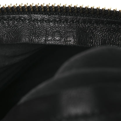 Loewe Lambskin Pleated Bracelet Pouch Chain Shoulder Bag Black 6 of 12