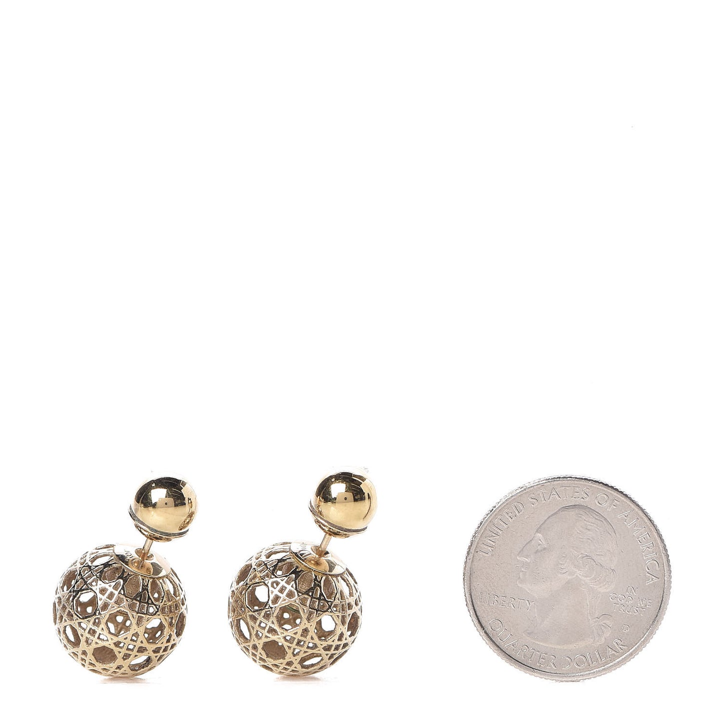 Cannage Mise En Dior Tribal Earrings Gold
