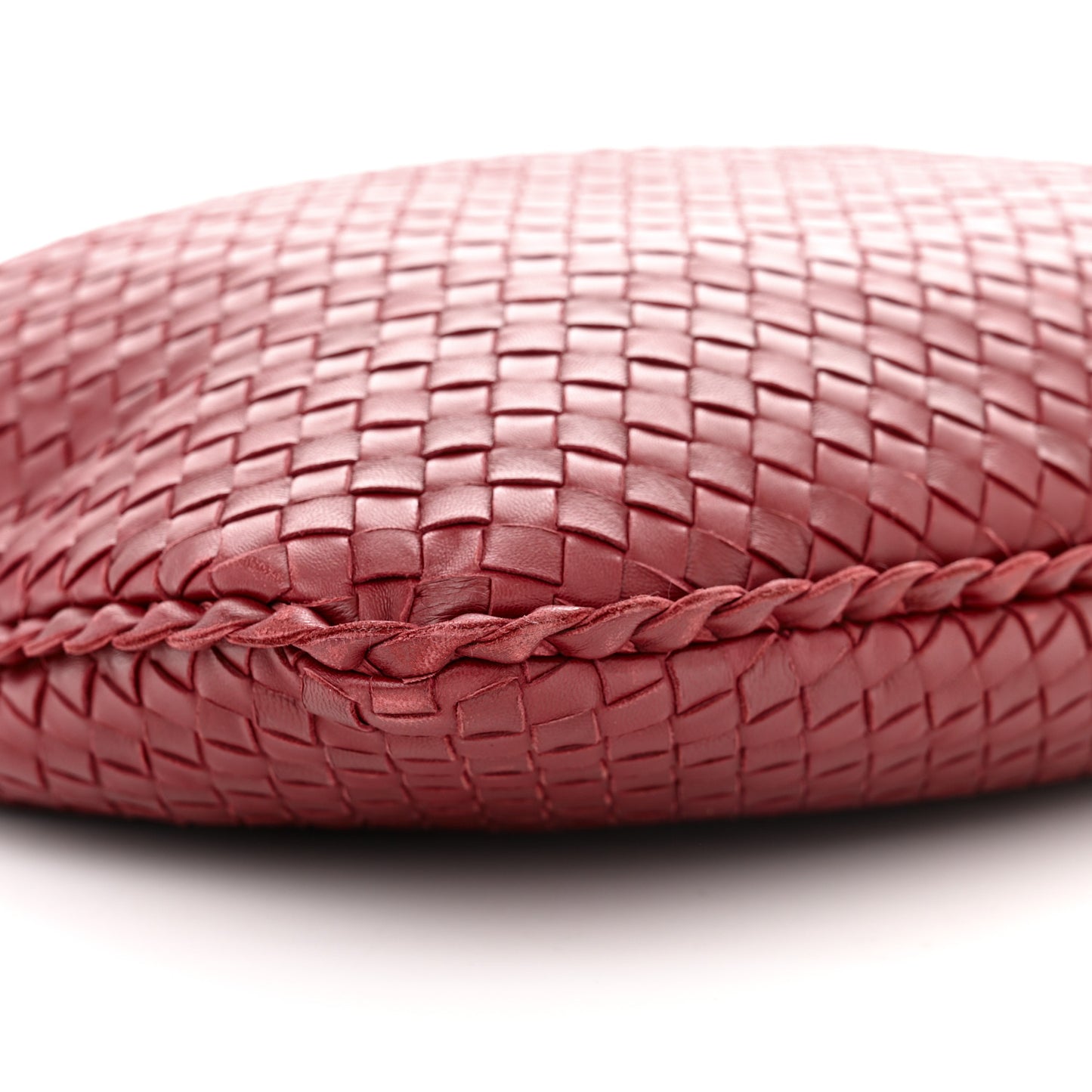 Nappa Intrecciato Large Veneta Hobo Vermillion