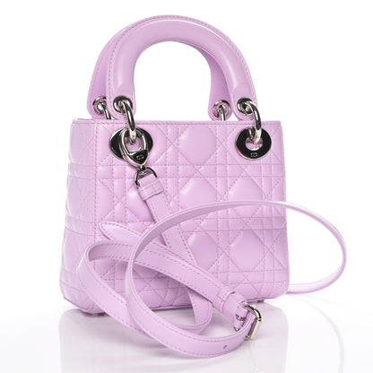 Christian Dior Lambskin Cannage Mini Lady Lilac 3 of 8