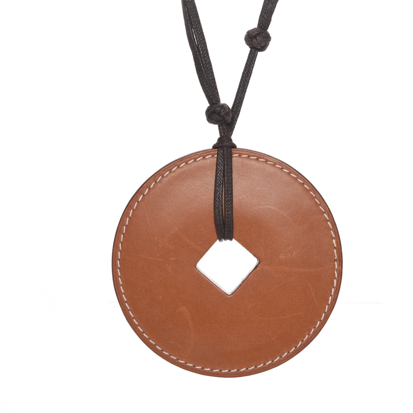 Natural Barenia Tsuba Pendant Necklace