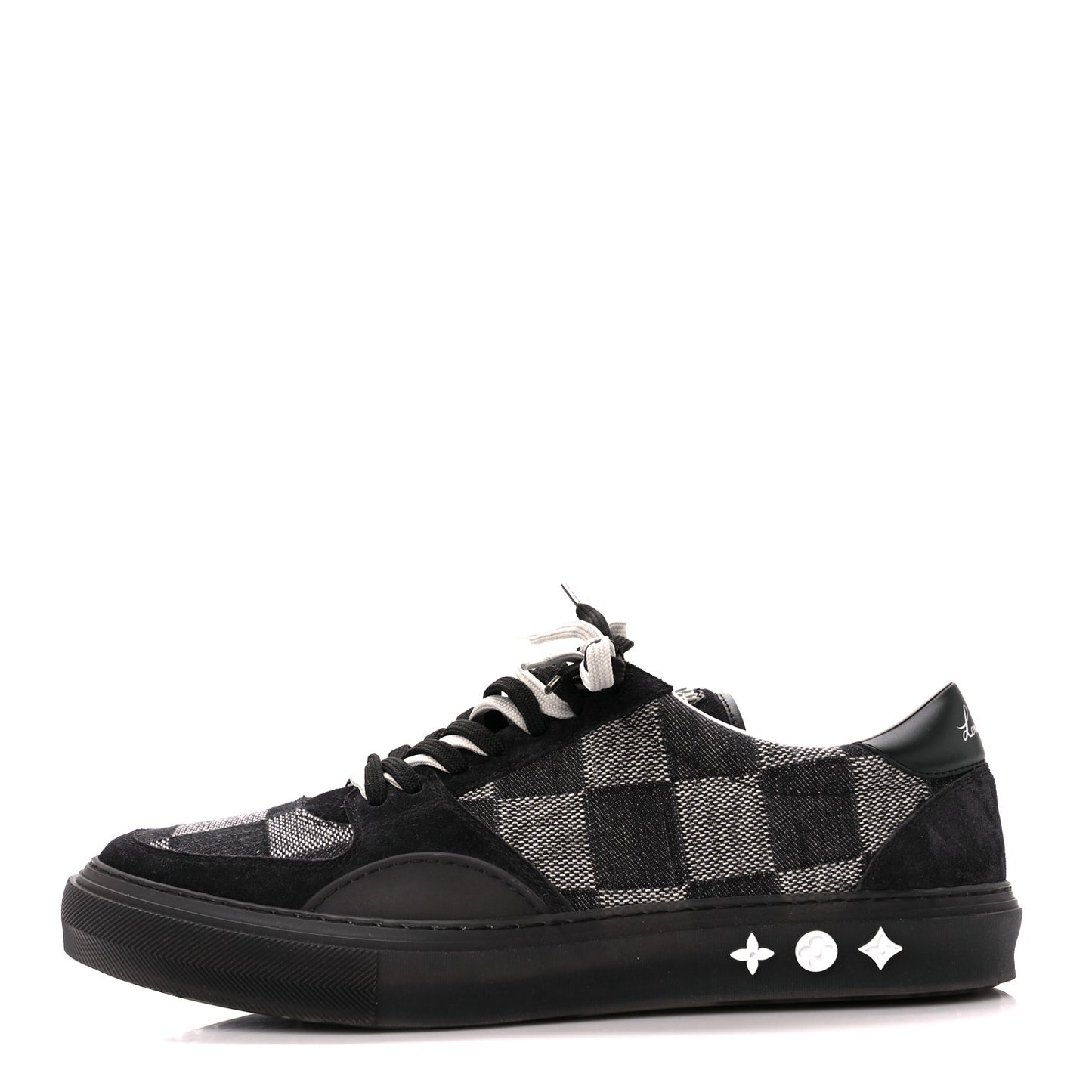 Damier Distorted Mens LV Ollie Sneakers 10.5 Black