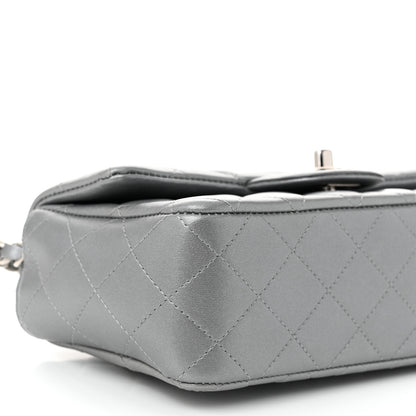 Chanel Metallic Lambskin Quilted Mini Rectangular Flap Silver 9 of 10