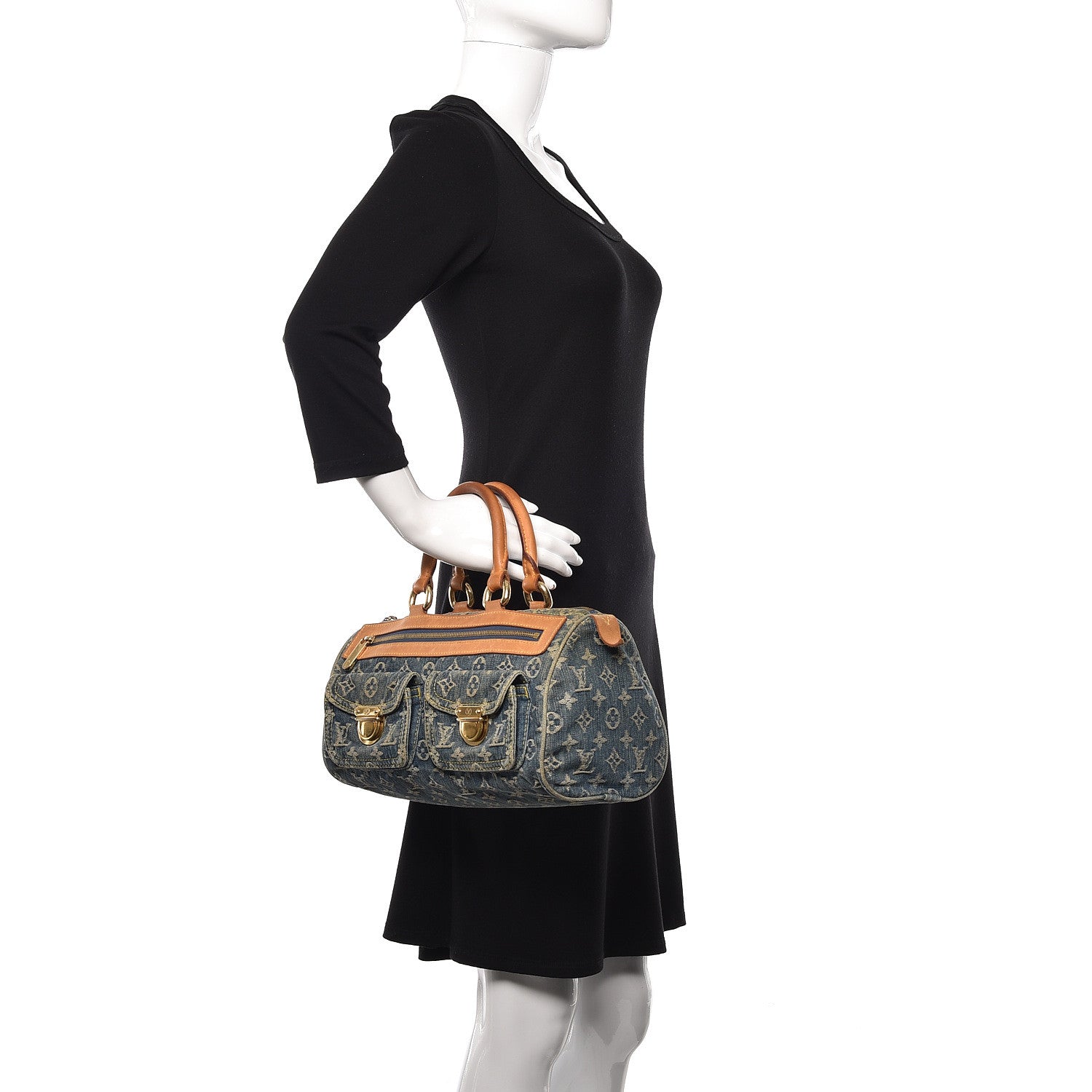 Louis Vuitton Monogram Denim Neo Speedy Blue 2 of 18