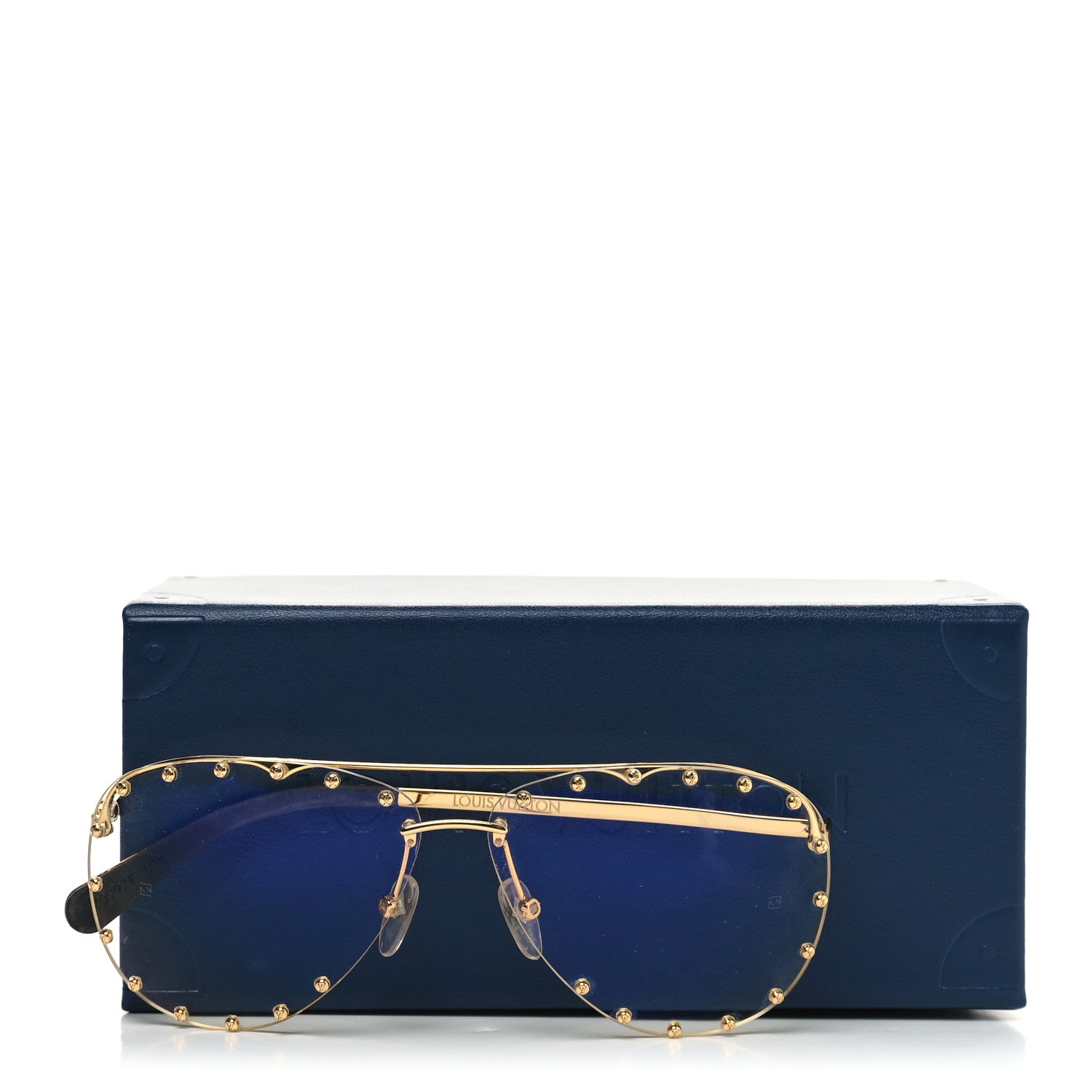 LOUIS VUITTON The Party サングラス Z1063U Louis Vuitton Metal The Party Aviator Anti Blue Light Sunglasses
