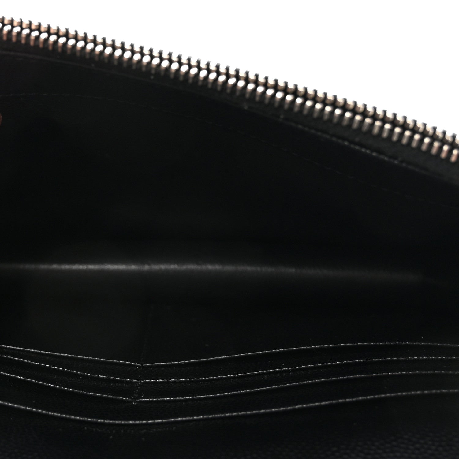 Saint Laurent Grain De Poudre Matelasse Chevron Monogram Envelope Chain Wallet Black 5 of 10
