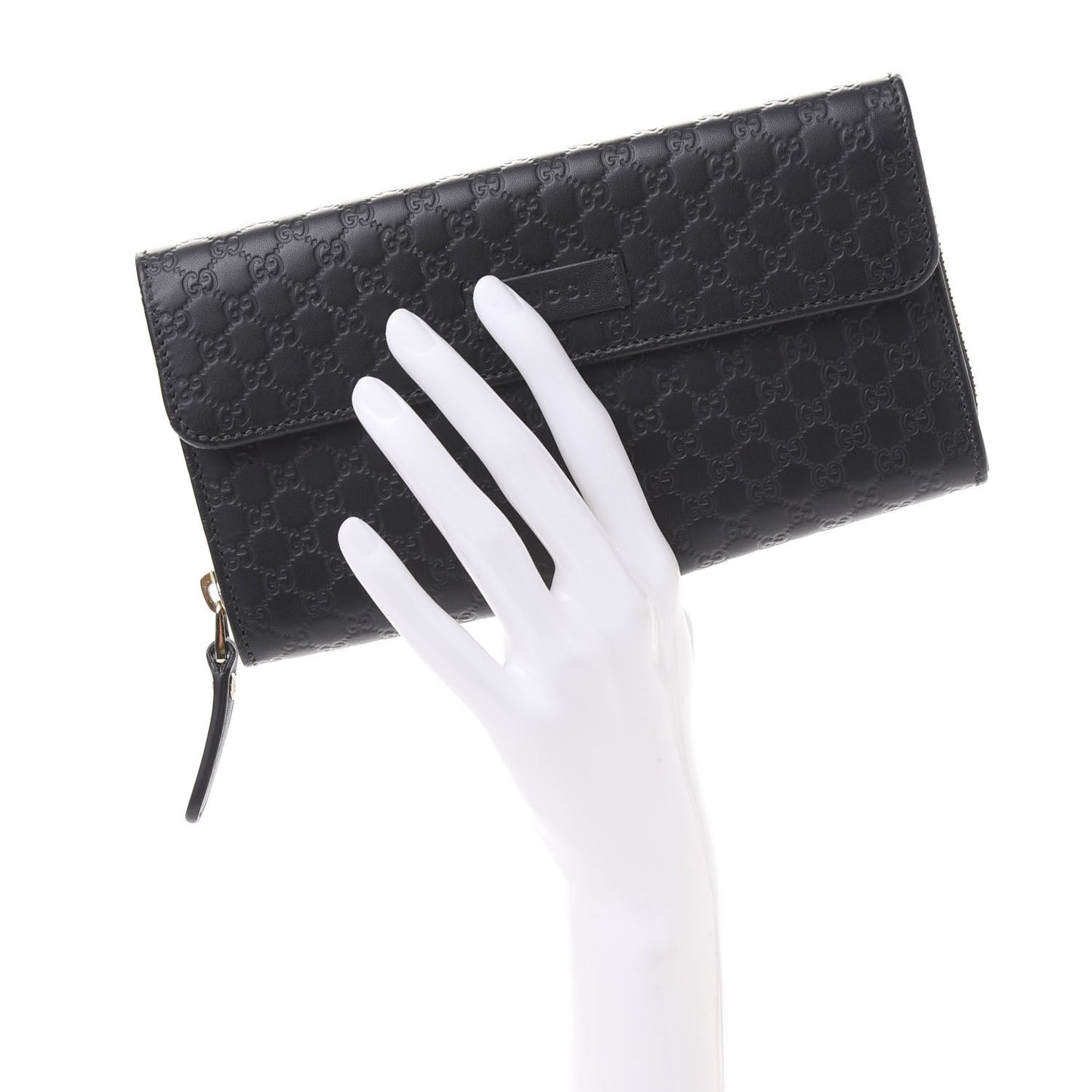 Soft Microguccissima Continental Zip Wallet Black
