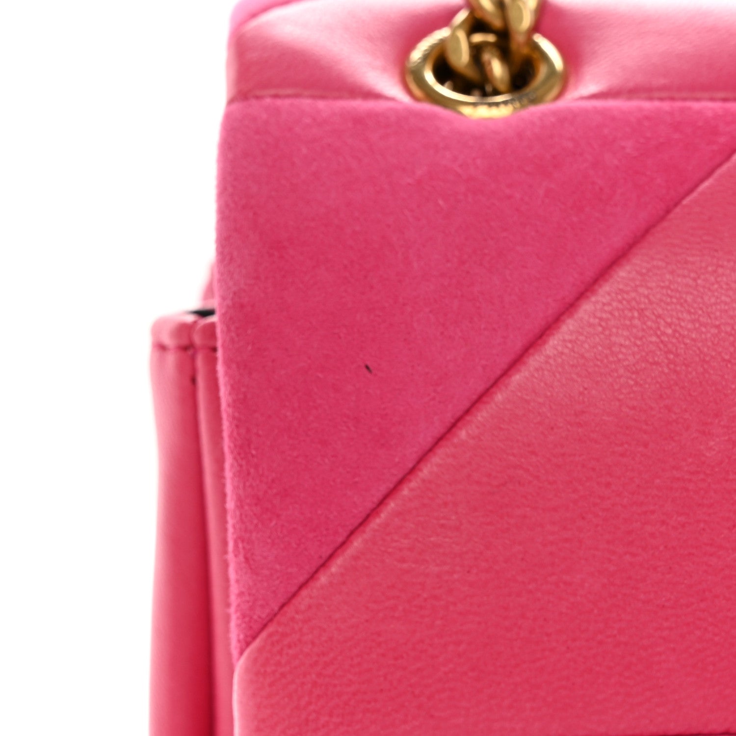 Saint Laurent Lambskin Suede Patchwork Monogram Medium Jamie Fuchsia 14 of 20