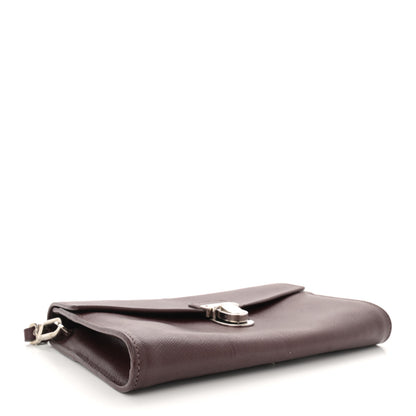 Prada Saffiano Clutch Wristlet Burgundy 4 of 8
