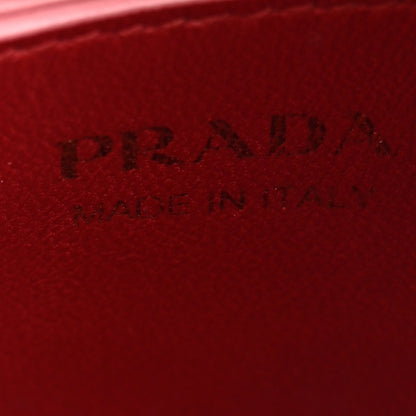 Prada Saffiano City Calf Heart & Flower Small Panier Bucket Bag  Pink Red 7 of 12