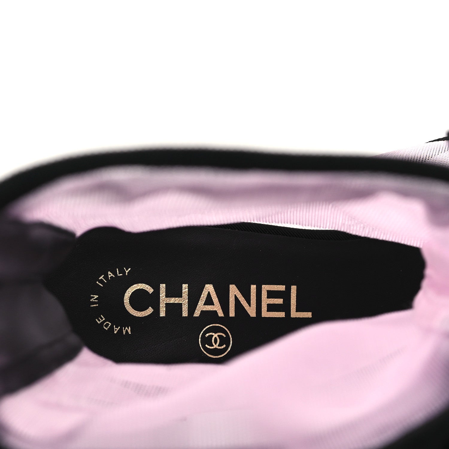 Chanel Mesh Grosgrain CC Cap Toe Ankle Boots 38.5 Light Pink Black 8 of 10